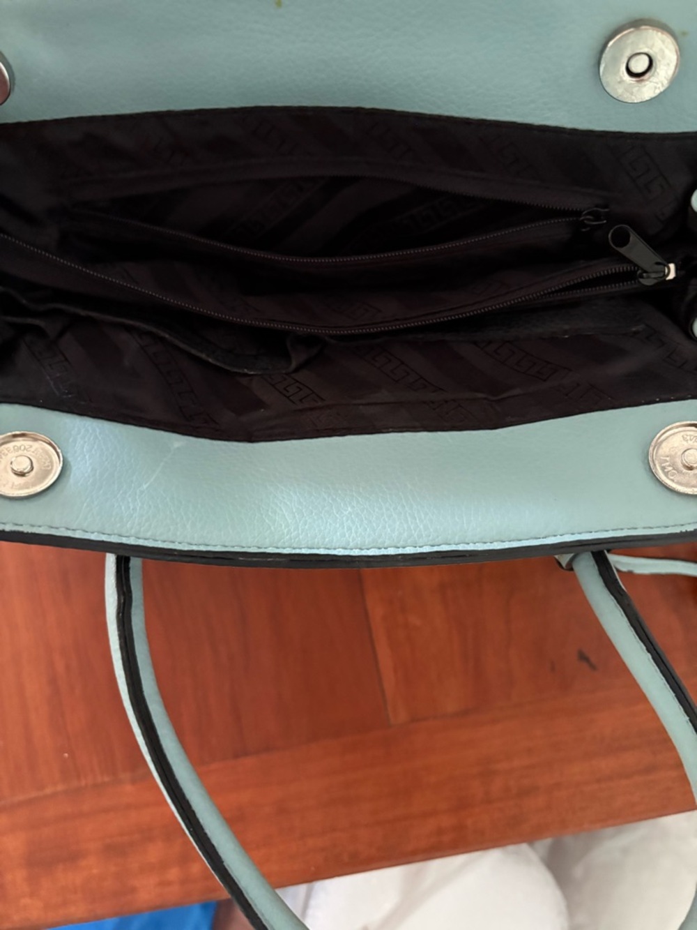 Sage Green Structured Satchel Top Handle Bag Minimal premium Luxury Purse - Picture 7 of 12